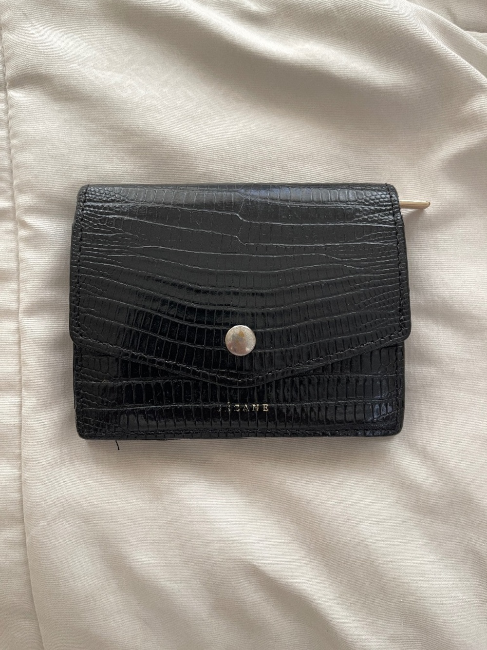 Sezane Small Leon Wallet Noir Téjus - Size T-U